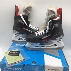 Bauer Vapor X4 Ice Hockey Skates Mens Size 8.5 Fit 2 Black Red White NEW